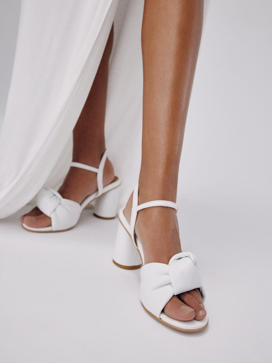Noto White Heel - Made in Italy