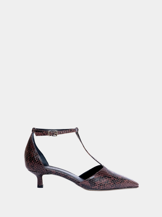 Almada Brown Snake Pump
