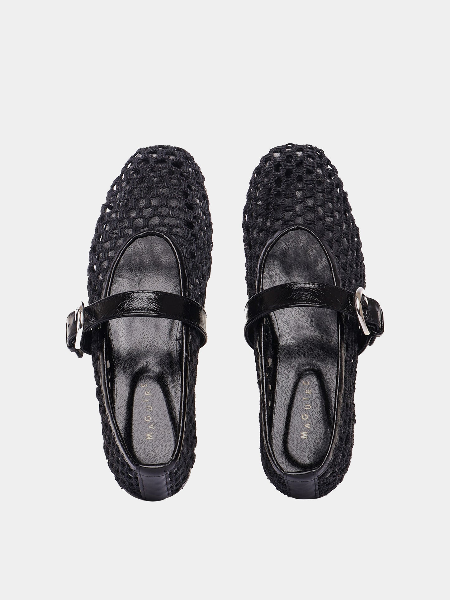 Aveiro Black Woven Ballerina