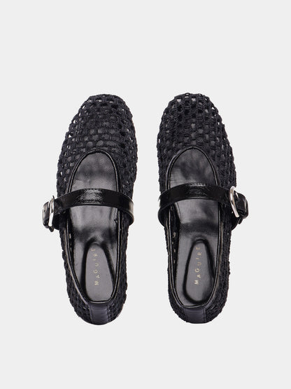 Aveiro Black Woven Ballerina
