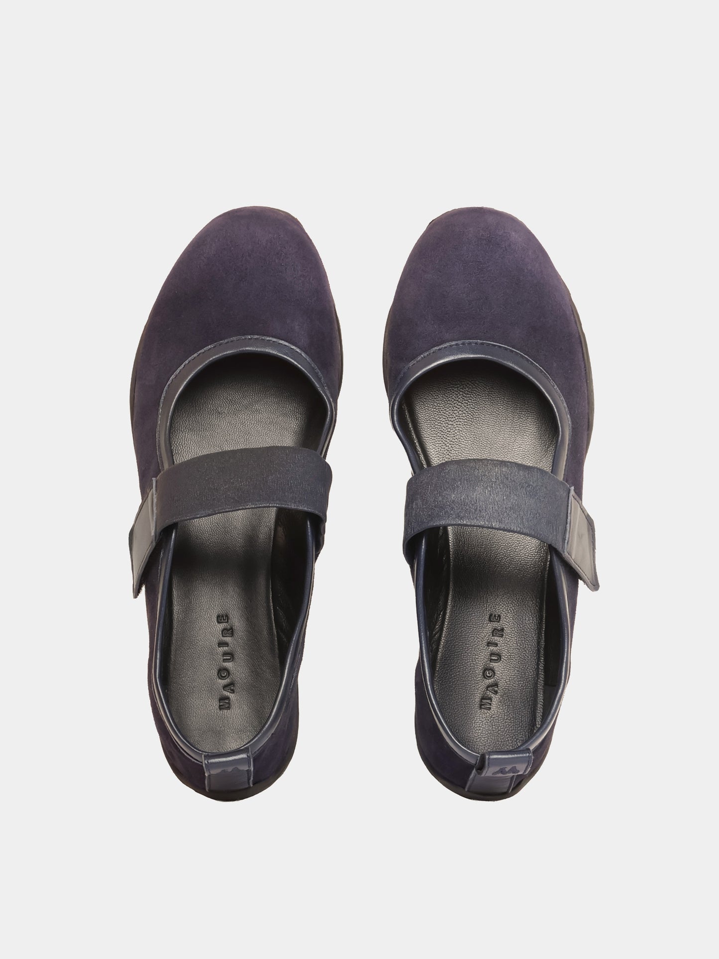 Evora Navy Suede Ballerina