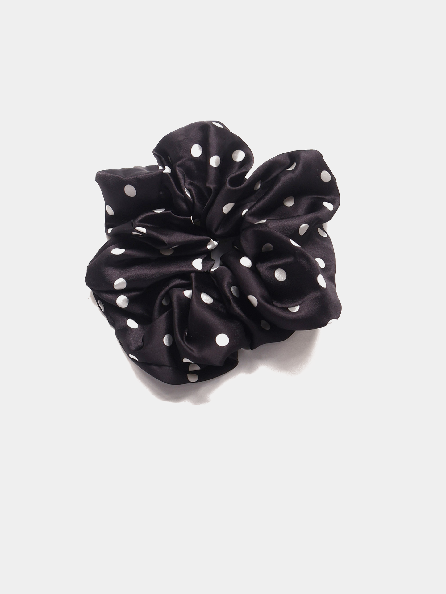 Scrunchie Polka Dots Black