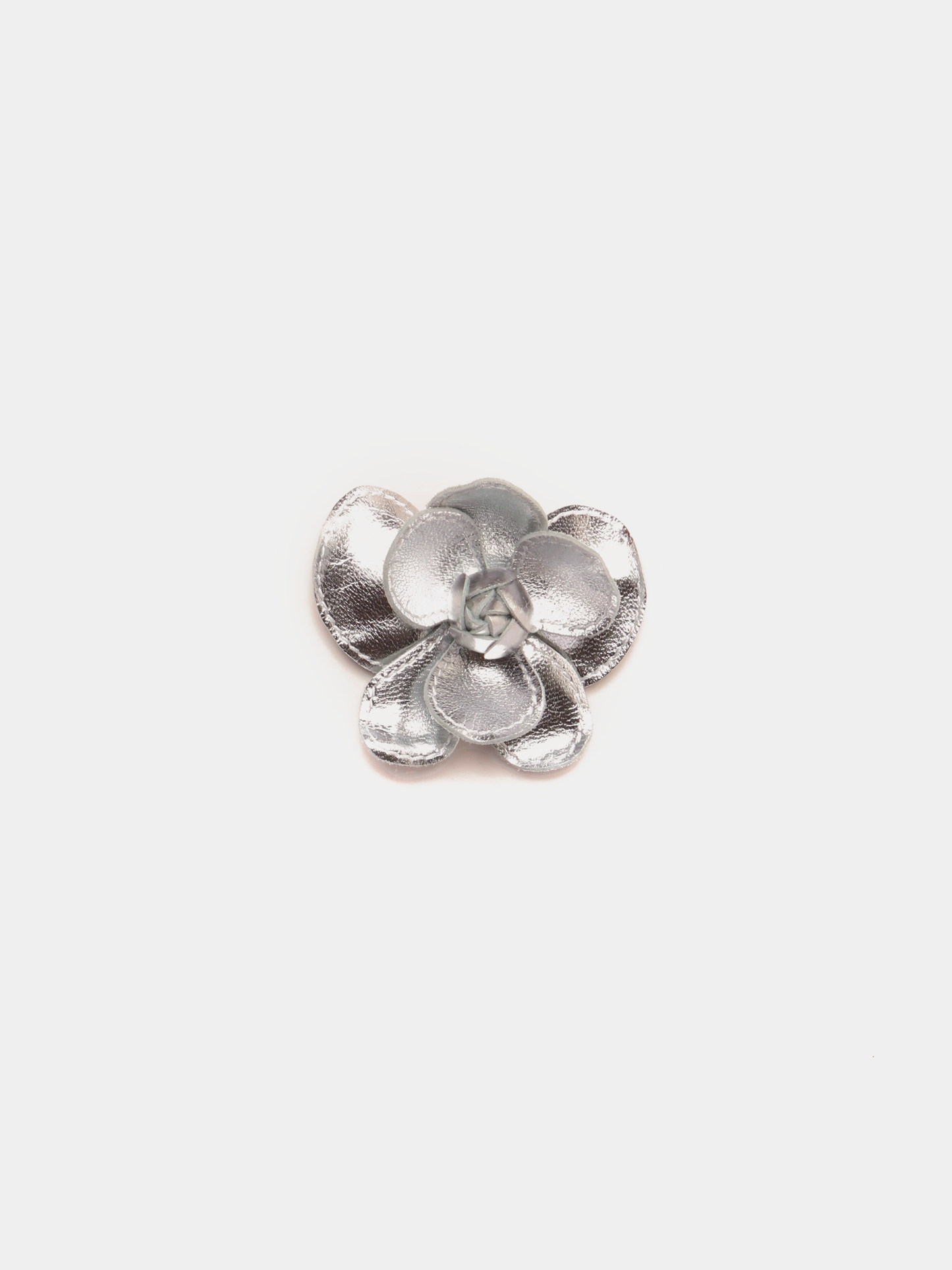 Stitch Flower Clip Silver