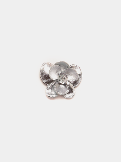 Stitch Flower Clip Silver