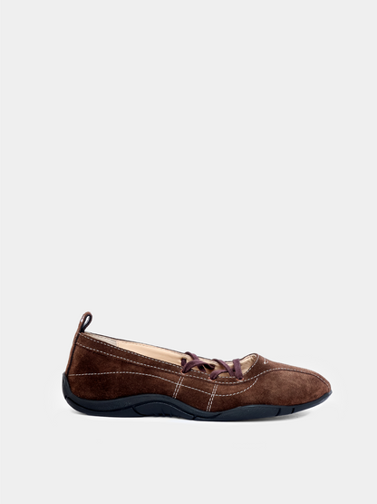 Zava Brown Suede Ballerina