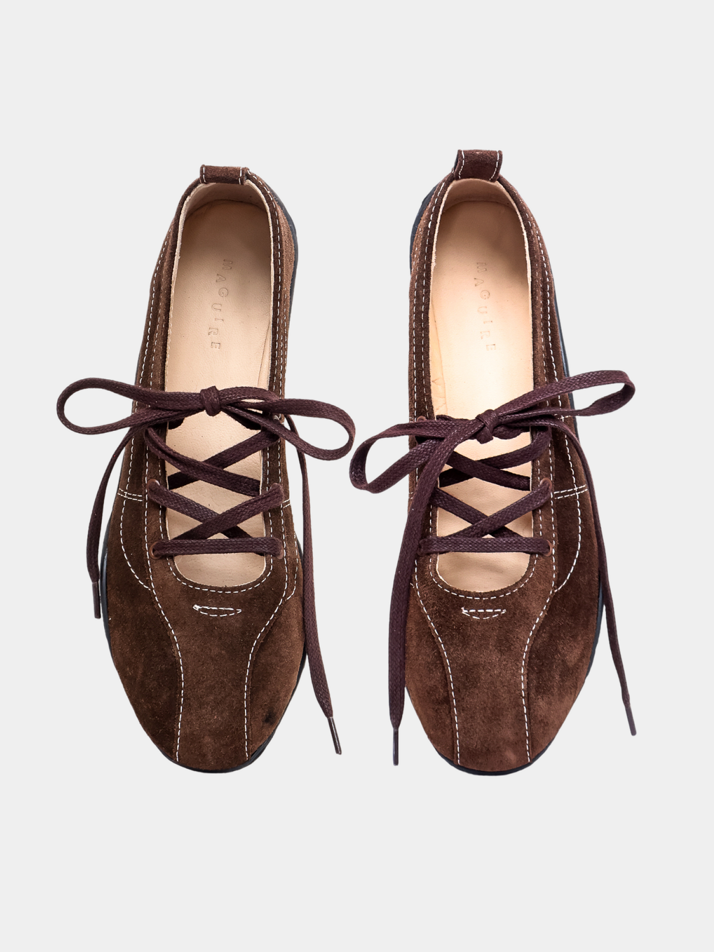 Zava Brown Suede Ballerina