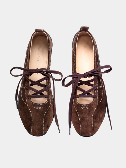 Zava Brown Suede Ballerina