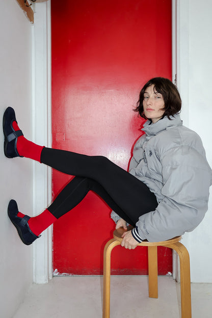 Evora Navy Suede Ballerina