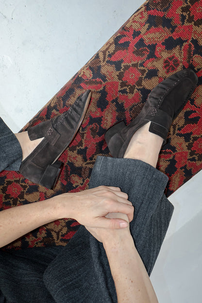 Navas Brown Suede Loafer